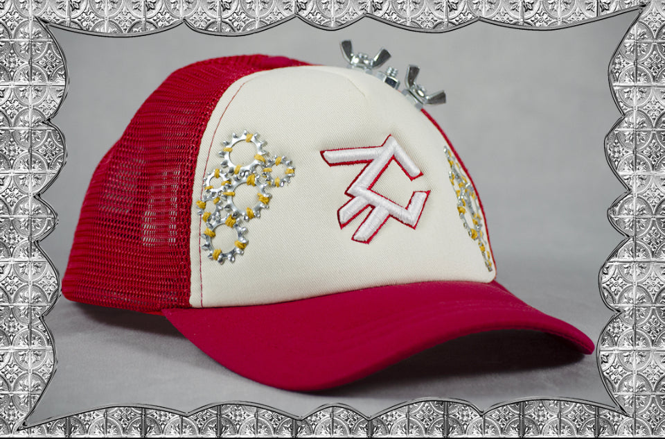 Tri-Bolt Trucker - Red/Ivory